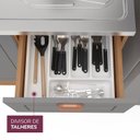 Ver imagem 7 de Cozinha Pérola 5 Peças com Tampo Cinza/Freijó Yescasa