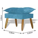 Ver imagem 2 de Kit 04 Puff Decorativo Opala - Azul Turquesa Azul Turquesa