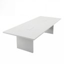 Ver imagem 2 de Mesa Reunião Escritório 6 Lugares 250MX 90cm 2 Caixas de Tomadas Pés Painel 100% MDF Corporate