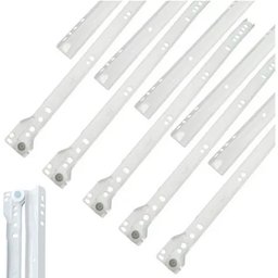 Kit C/ 4 Corrediças Metálicas Bigfer 450 Mm Epóxi Branca + 32 Pf Mad C.Ch. 4,0 X 12 - 10