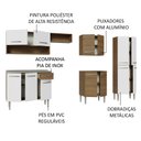 Ver imagem 5 de Armário de Cozinha Completa 293cm com Pia Rustic/Branco Emilly Madesa 09