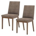 Ver imagem 4 de Cadeira para Mesa de Jantar Elena Ambiente Kit 02 Peças Nature Cacao – Henn
