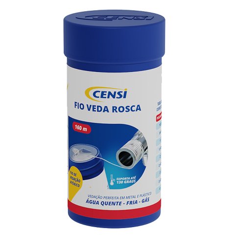 Veda Rosca em Fio Fita Teflon Alta Vedação Censi 160 Metros