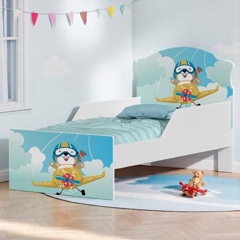 Cama Infantil Ursinho Patrulheiro com Colchão Mini Cama