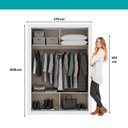 Ver imagem 5 de Guarda Roupa Solteiro 2 Portas Darvi Carraro Ripado Branco com Freijó