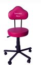 Ver imagem 1 de Cadeira Mocho Verona Estética com L Duplo Base em Aço com Rodízio Corano Pink