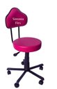 Ver imagem 2 de Cadeira Mocho Verona Estética com L Duplo Base em Aço com Rodízio Corano Pink