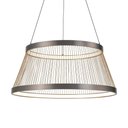 Ver imagem 2 de Lustre Pendente Nordecor Beys 2942 Cinza / Dourado Led Bivolt