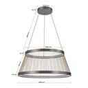 Ver imagem 6 de Lustre Pendente Nordecor Beys 2942 Cinza / Dourado Led Bivolt