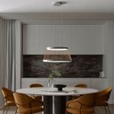 Ver imagem 5 de Lustre Pendente Nordecor Beys 2942 Cinza / Dourado Led Bivolt