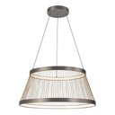 Ver imagem 1 de Lustre Pendente Nordecor Beys 2942 Cinza / Dourado Led Bivolt