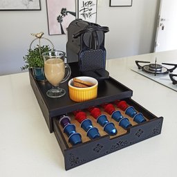 Porta Cápsulas Nespresso com Bandeja para 45 Capsulas Café - 4