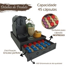 Porta Cápsulas Nespresso com Bandeja para 45 Capsulas Café - 2