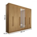 Ver imagem 4 de Guarda-roupa Casal Ele e Ela 8 Portas 4 Gavetas com Espelho Cinamomo - Panorama Móveis