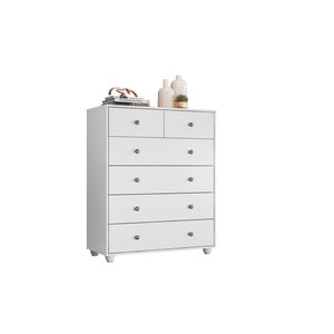 Cômoda 4 Gavetas Premium Luxo Multiuso Vitoria Alta Moderna Quarto Organizadora Cor Branco