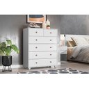 Ver imagem 2 de Cômoda 4 Gavetas Premium Luxo Multiuso Vitoria Alta Moderna Quarto Organizadora Cor Branco