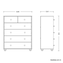 Ver imagem 6 de Cômoda 4 Gavetas Premium Luxo Multiuso Vitoria Alta Moderna Quarto Organizadora Cor Branco