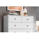 Ver imagem 3 de Cômoda 4 Gavetas Premium Luxo Multiuso Vitoria Alta Moderna Quarto Organizadora Cor Branco