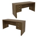 Ver imagem 7 de Escrivaninha Mesa Escritório com Reversível ME4113 3 Gavetas 155cm Nogal