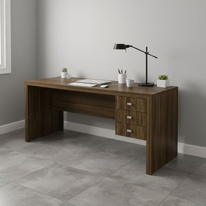 Escrivaninha Mesa Escritório 155cm com 3 Gavetas Reversível ME4113