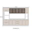 Ver imagem 4 de Cozinha Completa Amara 13 Portas 4 Gavetas com Vidro Creme/branco - Politorno