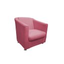 Ver imagem 4 de Kit Namoradeira + 1 Poltrona Decorativa Biane Suede Rosa Pés Cromado Ms Decor