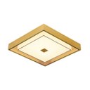 Ver imagem 1 de Plafon Dourado Escovado Vidro com Mini Cristais 44cm Led 24W 3000K Bivolt