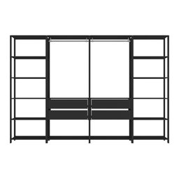 Guarda-Roupas Closet Modulado 270cm 4 Peças com 4 Gavetas e Cabideiros Multimóveis MP4321  - 5