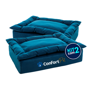 Kit 2 Camas Confort Pet Sonos Azul