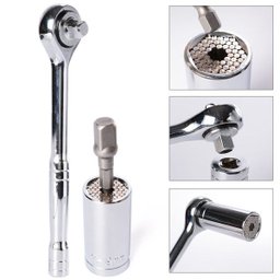 Gator Grip Official Kit +Soquete 7/19Mm e Catraca Aço Carb+Adapt P/Parafusadeira Duraflex - 3