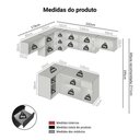 Ver imagem 3 de Armário de Cozinha Completa de Canto Suspenso 405 Cm Preto Nice Madesa 01 Preto