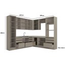 Ver imagem 4 de Cozinha Modulada Kappesberg Maxxi 13 Peças (4 Armários+ 4 Balcões + 2 Paneleiros + 3 Complementos