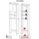 Ver imagem 3 de Armário Banheiro para Vaso Sanitário 2 Portas Branco