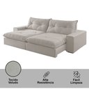 Ver imagem 5 de Sofá Hall Veludo Dois Módulos de 120m B25cm Meu Sofá Online