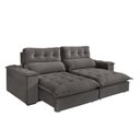 Ver imagem 1 de Sofá Retrátil e Reclinável Molas Ensacadas 3 Lugares Madri Evidence Suede Cinza