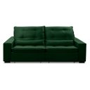 Ver imagem 4 de Sofa Retratil Reclinavel 2 Lugares 2,50m Atlantis Veludo Verde Lansofbr