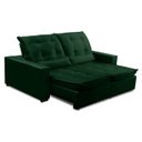 Ver imagem 2 de Sofa Retratil Reclinavel 2 Lugares 2,50m Atlantis Veludo Verde Lansofbr