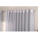 Ver imagem 2 de Cortina Voil Xadrez para Sala, Quarto e Cozinha 6,00 X 2,50 Cinza
