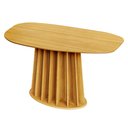 Ver imagem 2 de Mesa de Jantar Orgânica 160cm com Base Ripada 100% MDF Dalla Costa Cor:Carvalho Rosé