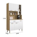 Ver imagem 2 de Armário de Cozinha Compacta 6 Portas 1 Gaveta Paris - Freijó-supremo