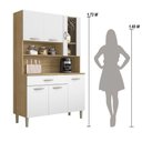 Ver imagem 4 de Armário de Cozinha Compacta 6 Portas 1 Gaveta Paris - Freijó-supremo