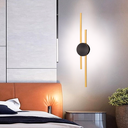 Ver imagem 2 de Luminária Arandela 60cm Barra Linear Duplo Led Minimalista Parede Gimpo Kjbd-166-gold