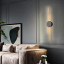 Ver imagem 3 de Luminária Arandela 60cm Barra Linear Duplo Led Minimalista Parede Gimpo Kjbd-166-gold