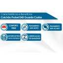 Ver imagem 2 de Cama Box Baú c/Auxiliar Solteiro: Colchão Espuma Probel D45 Guarda Costas + Base CRC Courano White