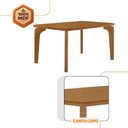 Ver imagem 6 de Mesa Liz 120 MDF Canto Copo e com 4 Cadeiras Athenas Turim 07/Naturalle/Naturalle