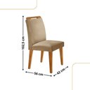 Ver imagem 4 de Mesa Liz 120 MDF Canto Copo e com 4 Cadeiras Athenas Turim 07/Naturalle/Naturalle