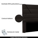 Ver imagem 3 de Cabeceira Decorativa King Size 1,95M Guess PU Marrom - Gran Belo