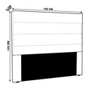 Ver imagem 2 de Cabeceira Decorativa King Size 1,95M Guess PU Marrom - Gran Belo