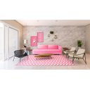 Ver imagem 2 de Tapete Saturs Chevron Rosa 60 x 200cm Tapete para Sala e Quarto