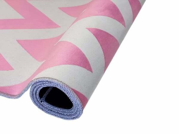 Tapete Saturs Chevron Rosa 60 x 200cm Tapete para Sala e Quarto - 3